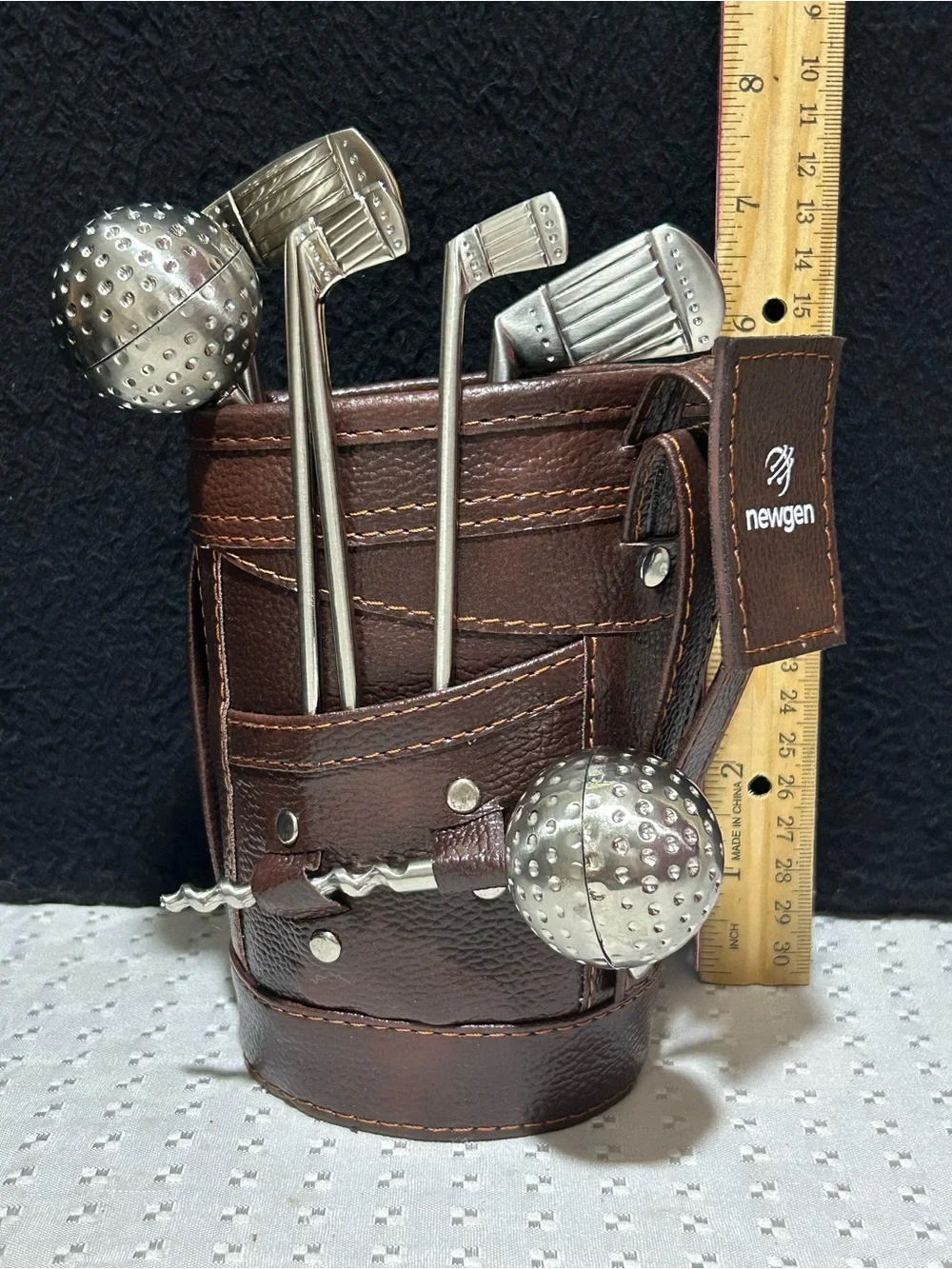 Stylish Golf Bar Tool Set with Leatherette Kit Bag with Premium Box for Gift